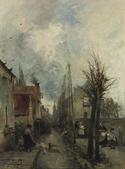 poboh:  Au bord du canal, Delft, 1859, Johan Barthold Jongkind.