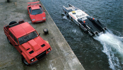 coloursteelsexappeal:  Lamborghini LM002, Countach, and Quetzal