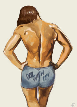 m3l3ctric:  i have a headcanon that Korra likes to train shirtless