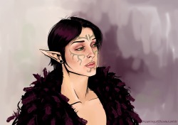 dreamingofghosts:  A little Merrill doodle in between projects.