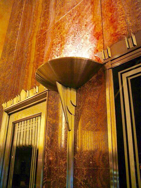 frenchcurious:Chrysler Building Lobby Sconce. - source Art Deco.