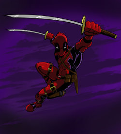 fuckyesdeadpool:  Deadpool (Colored) by carsonimages