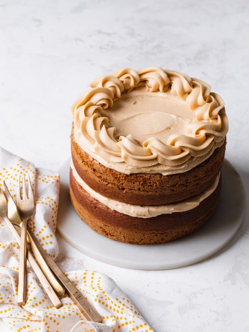sweetoothgirl:Pumpkin Cake with Coffee Cream Cheese Frosting