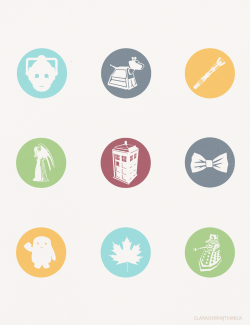 claraoswin:  Doctor Who Minimalistic.You can also buy this print