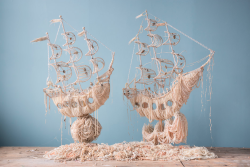 supersonicart:  Ann Carrington’s “Galleons and Feathers.”A