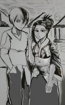 toshinorange:  Quick drawing based from the Todoroki/Yaoyorozu