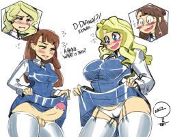 little witches of academia Akko and Diana swap bodies.she also