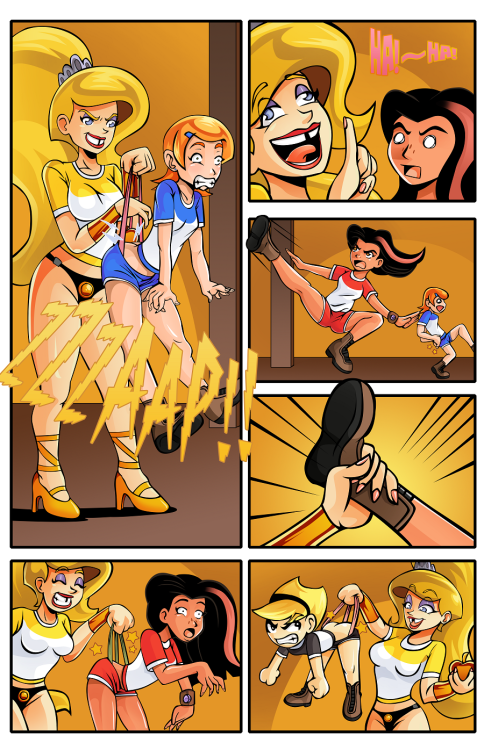 Camp W.O.O.D.Y.: Camp Chaos: Page 10 (colored) COMMISSIONED ARTWORK and Digital Coloring done by: Nearphotison Concept, story and idea: me ______________________  The colored version of Eris’ one Goddess wedgie, butt wrecking fest. 