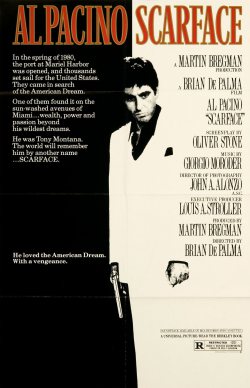 On this day in 1983, the movie Scarface was released in theaters.