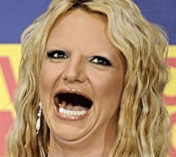 tokomon:  celebrities laughing with no teeth and no eyebrows