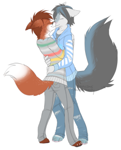 a-loving-coyote:  Comission for me and trotcake~   Source: http://www.furaffinity.net/view/17417304/ 