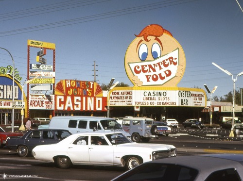 vintagelasvegas:Honest John’s and Centerfold Casino, 1975 The