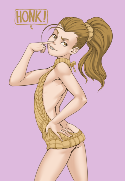 kyderdraw: Luan Loud in the Virgin Killer Sweater. Alt version