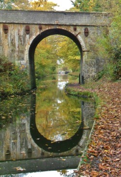 vwcampervan-aldridge:  Canal Bridge reflected in the Shropshire