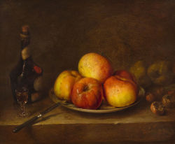 thisblueboy:Gustave Courbet(1819-1877)-Still-Life with Apples,