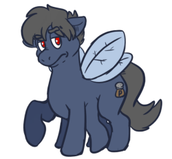 heres my pony character his name is Pepper Corn and he is a horsefly