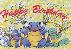 pokescans:  Postcard. Happy 17th birthday, Pokémon!