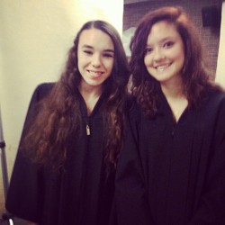 This was me and my friend the day of our grad photos last Thursday.