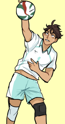 slimyhipster:  i barely draw oikawa actually PLAYING volleyball