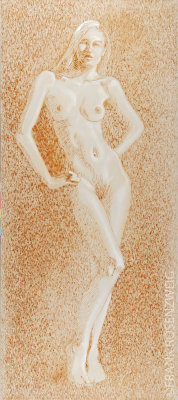 frank-rosenzweig:  “Middle Nude I” traces of rusty nails