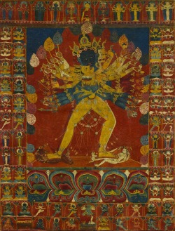 magictransistor:  Thangka depicting Kalachakra (དུས་ཀྱི་འཁོར་ལོ།),