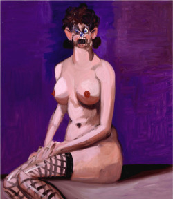 lefutur:  George Condo Nude on Purple 2007, oil on canvas 52 3/4