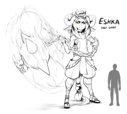 eigaka: Concept art for a new character, Eshka the half giant