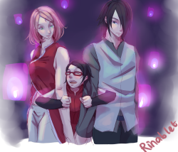 rinablet:  Sarada takes the saying “your parents are your bestfriends”
