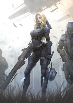 cyberclays:   Sniper_Female  - by  Yoon LEE   