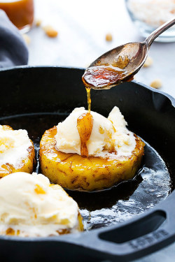 delta-breezes:  Skillet Caramelized Pineapple Sundaes. | Crene