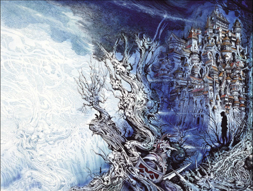 70sscifiart:  “Ian Miller is a fantasy illustrator and writer best known for his quirkily etched gothic style and macabre sensibility.” Another collection of exclusive images from The Art of Ian Miller, this time via Boing Boing.