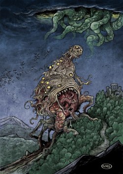 fraternodraconsaccis:  “The Dunwich Horror” llustration