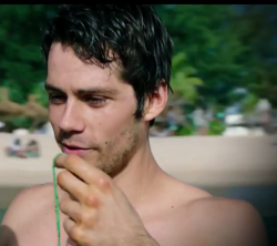 shirtlessthomas:Dylan O'Brien Shirtless in American Assassin