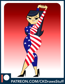 ck-blogs-stuff: Sexy American Flag Emma! by CK-Draws-Stuff  Here’s