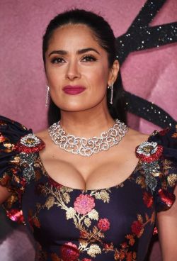 rfinn56:  actressheaven:  Salma Hayek Looking Colorful in Award