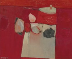lilithsplace: Red Kitchen, 1965 - Raimonds Staprans (b. 1926)oil