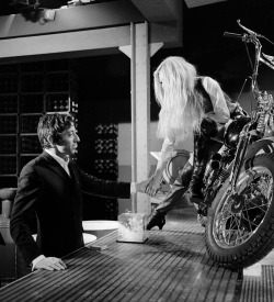 isabelcostasixties:  Brigitte Bardot on one Harley Davidson and