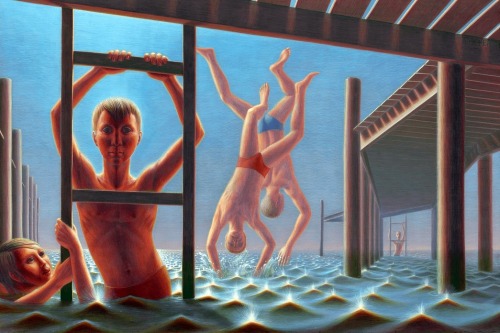 coraltigerpizza:George Tooker, 1920-2011. Divers, 1952