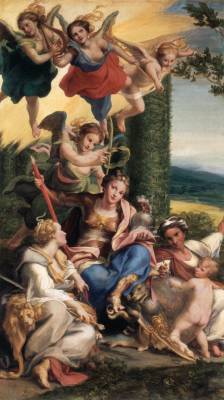 artmastered:  Correggio, Allegory of Virtues and Allegory of