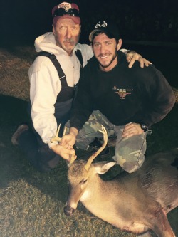 Daddy and I with my First deer of the year. I know he ain’t