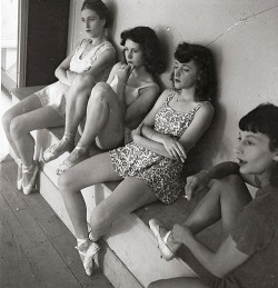 retro-by-default:  ballerinas on a smoke break, 1941 