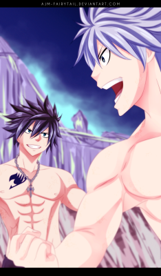 ajm-fairytail:   FairyTail 483 | Gray and Lyon by AJM-FairyTail