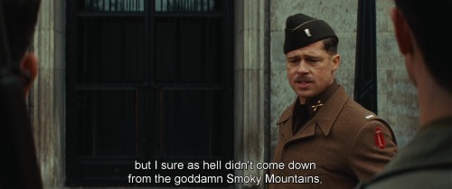 angrysmoll: stevenscrivello: Inglourious Basterds (Quentin Tarantino, 2009) #big mood 