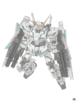 mousanjiq:  RX-0 Unicorn Gundam (Destroy Mode) 