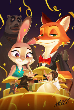 nekocubed:  Nick and Judy, 007 style. I like it. I’m still