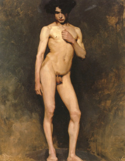 loverofbeauty: Albert Edelfelt (Swedish 1854-1905),  Nude Study