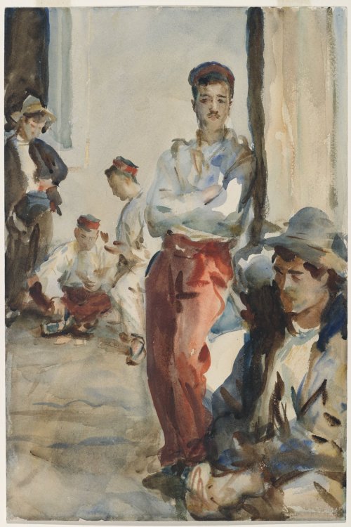 artist-sargent:Spanish Soldiers, John Singer Sargent, ca. 1903,