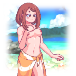 wannabepixels: [18+ Patreon Release] Ochaco at the Beach 🏖️