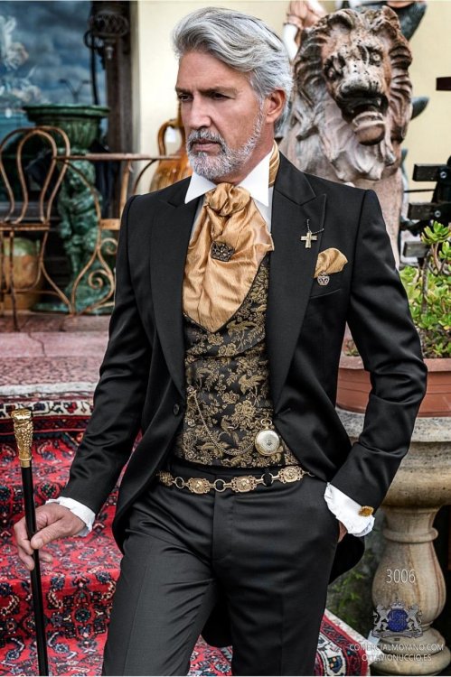 steampunktendencies:“Black gothic tailored fit italian morning