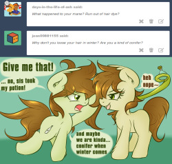 askflowertheplantponi:  Flora: I told ya she’s using potions